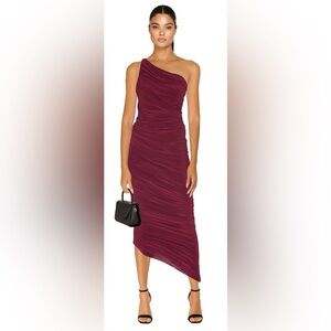 Large Norma Kamali One Shoulder Dress in Plum